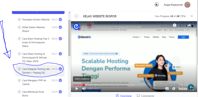 6 integrasi hosting nya masih dewabiz dan domainer